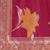 Women's red jacquard silk blend saree with zari floral border festive wear