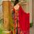 Multi color floral printed rayon anarkali gown with dupatta for women