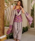 Floral printed pure cotton suit for women