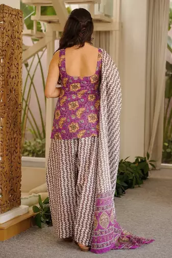 Floral printed pure cotton suit for women