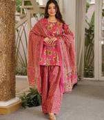 Floral printed pure cotton suit for women