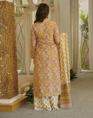 Floral printed pure cotton suit for women 2