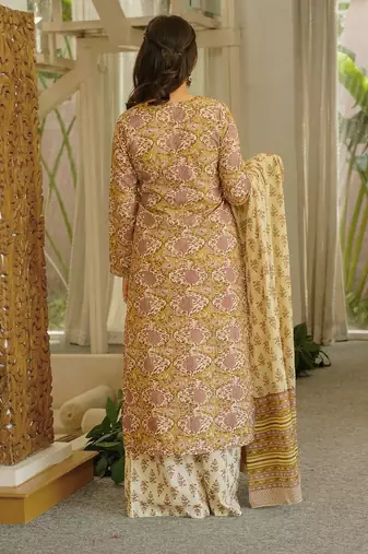 Floral printed pure cotton suit for women