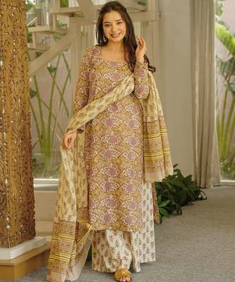 Floral printed pure cotton suit for women 3
