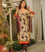 Floral printed pure cotton suit for women