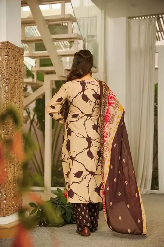 Floral printed pure cotton suit for women