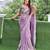 soft fandy satin fabric embroidered saree with blouse