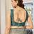 women's blue jacquard silk blend saree with zari paisley border occasion wear