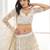 Fantastic White Sequins Net Bridesmaid Lehenga Choli With Dupatta