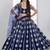 Charming Navy Blue Thread Embroidery Net Wedding Wear Lehenga Choli