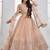 Lovable Peach Floral Embroidered Net Engagement Wear Lehenga Choli