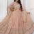 Lovable Peach Floral Embroidered Net Engagement Wear Lehenga Choli
