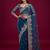 New Designer Soft Net Fabric Embroidered Work Saree With Blouse Set For Women's
