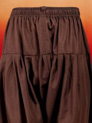 coffee brown swiss slub cotton pathani kurta with coffee brown silk blend patiala | eid festive set 6