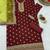 Maroon embroidered viscose patiala salwar suit