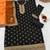Black embroidered viscose patiala salwar suit