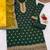 Green embroidered viscose patiala salwar suit