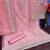 Pink net suit with coding and embroidery work