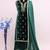 Green embroidered velvet salwar suit