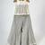 Off white and silver grey embroidered dola silk co ord set