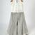 Off white and silver grey embroidered dola silk co ord set