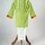 Neon green embroidered cotton kurta set