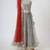Silver grey embroidered faux and net lehenga set