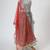 Silver grey embroidered faux and net lehenga set