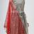 Silver grey embroidered faux and net lehenga set