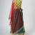 Yellow and green embroidered raw silk organza lehenga set
