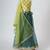 Yellow and green embroidered raw silk organza lehenga set