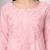 Women pink floral motifs embroidered lucknowi chikankari kurta & palazzo sets