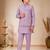 boys mauve satin kurta pyjama set with embroidered sequined waistcoat