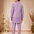 boys mauve satin kurta pyjama set with embroidered sequined waistcoat