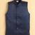 boys navy satin geometric embroidered sherwani trouser set