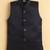 boys black satin geometric embroidered sherwani trouser set