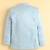 boys blue satin embroidered sherwani trouser set with waistcoat