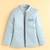 boys blue satin embroidered sherwani trouser set with waistcoat