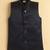 boys black satin embroidered sherwani trouser set with waistcoat