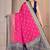 Premium rani pink and blue silk blend wedding and party wear saree with blouse