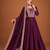 Premium Plum Embroidered Anarkali Gown with Designer Dupatta – Festive Ethnic Wear