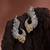 Silver & gold color dual tone oxidised earrings