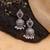 Pink color traditional oxidised dangle earrings