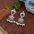 Blue color traditional oxidised dangle earrings