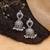 Blue color traditional oxidised dangle earrings