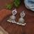 Black color silver plated oxidised dangle earrings