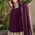 women's georgette embroidered anarkali gown with dupatta set