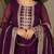 women's georgette embroidered anarkali gown with dupatta set