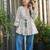 Trijal fab women's cotton blend floral printed flared top