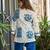 women's cotton blend floral printed flared top